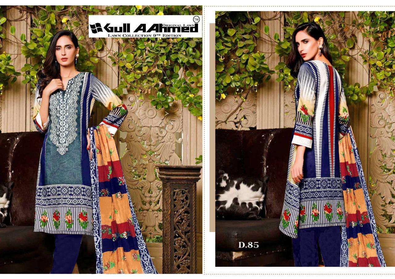 Gul Ahmed Vol 9 Pure Lawn Cotton Karachi Print Pakistani Dress Material ...