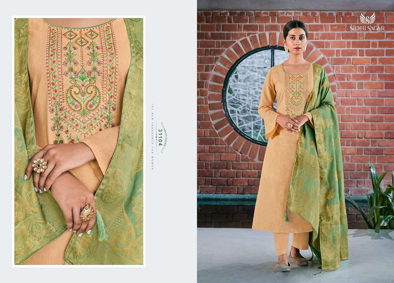 Siddhi Sagar Niramya Pure Cotton With Fancy Embroidery Work Dress Material Collection 006