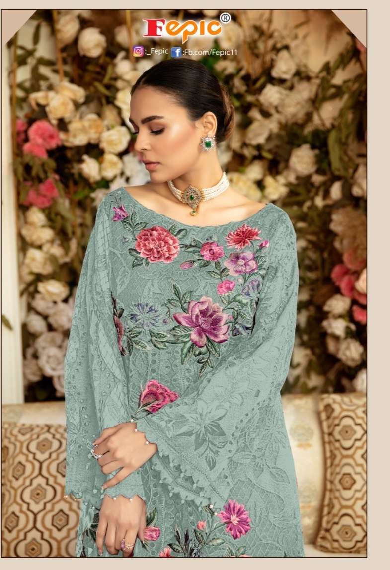 Fepic Rosemeen 91001 Series net With Embroidery Patch work Pakistani ...