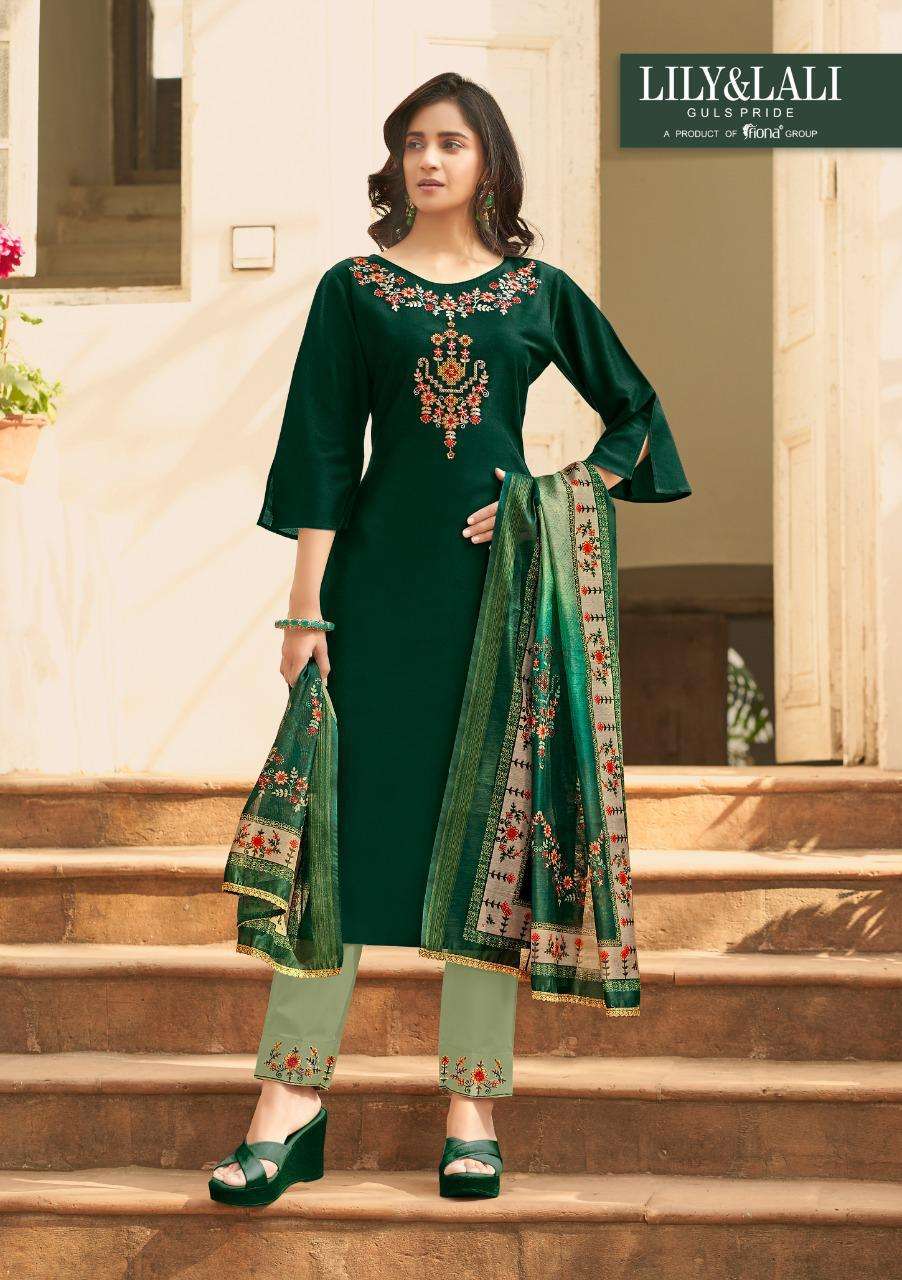 Lily & Lali Monalisa Vol 3 Bemberg Silk With embroidery Work Readymade ...