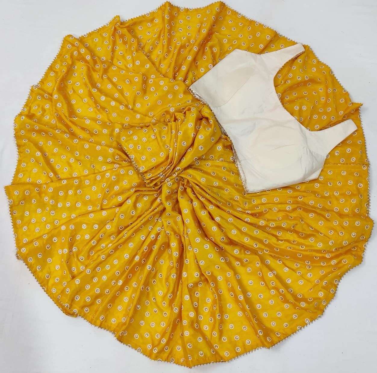Saloni Soft Silk With Gota Patti Lace Border Sarees Collection 04
