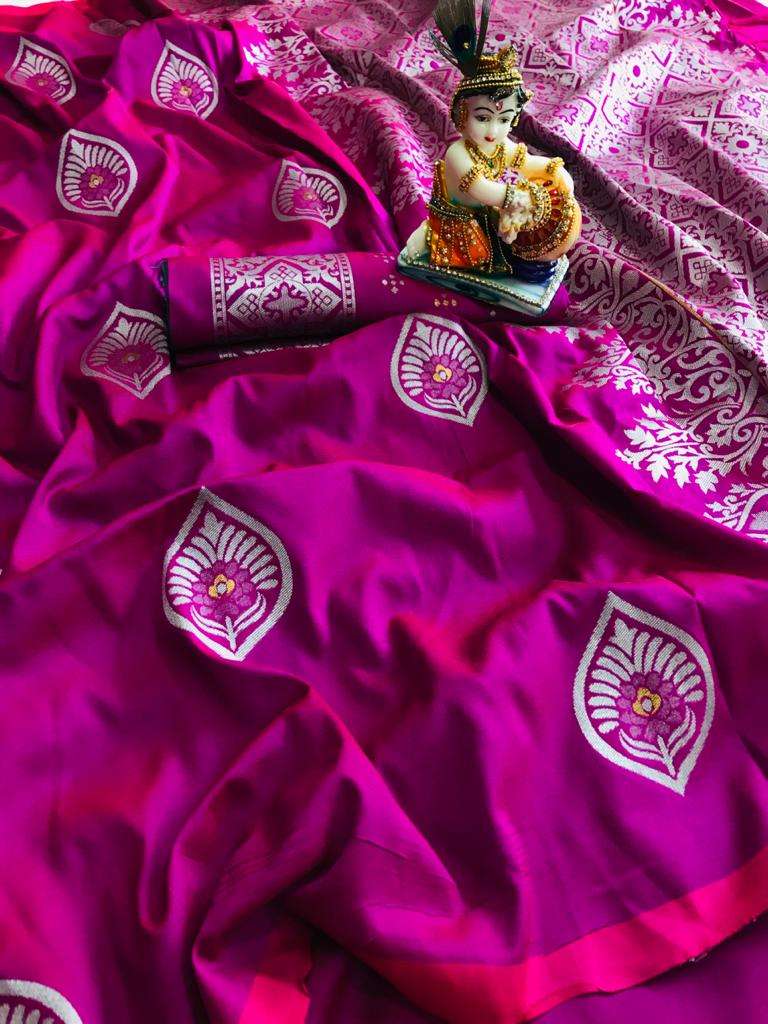 SHELL LICHI SILK WITH PRINTED SAREE COLLECTION