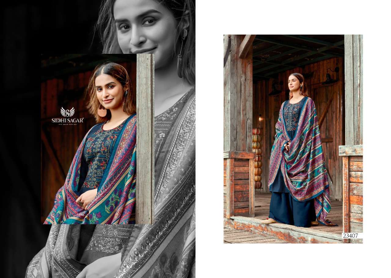 Siddhi Sagar Hansika Pashmina Print With Embroidery Work Dress Material Collection 06