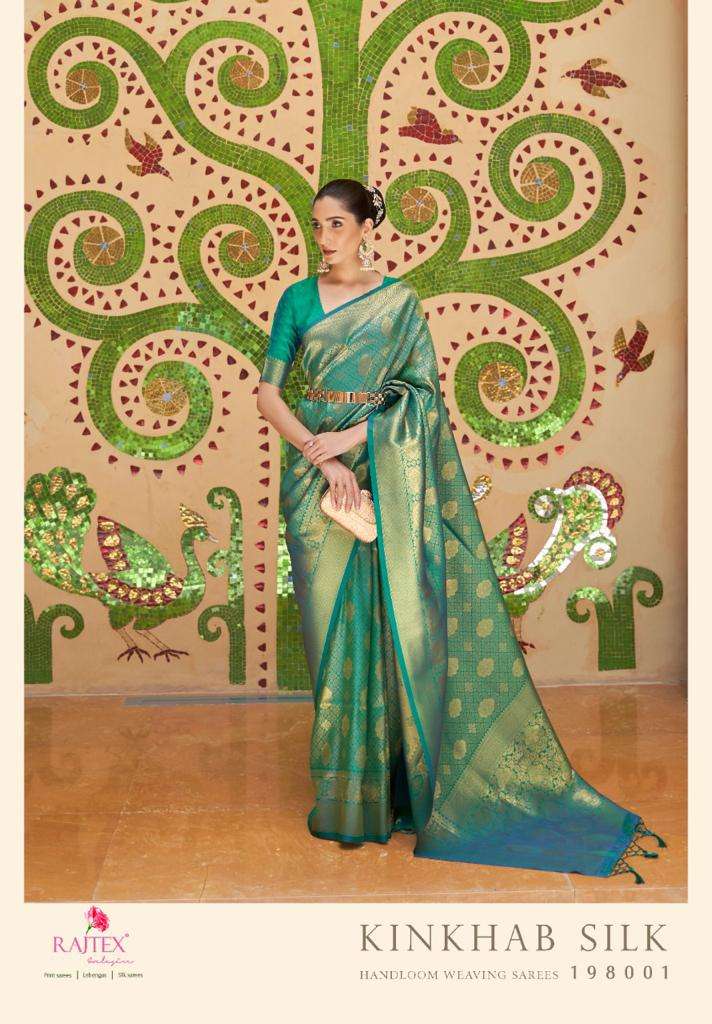 Rajtex Kinkhab Silk Designer Handloom Silk Weaving Sarees at Wholesale Rate