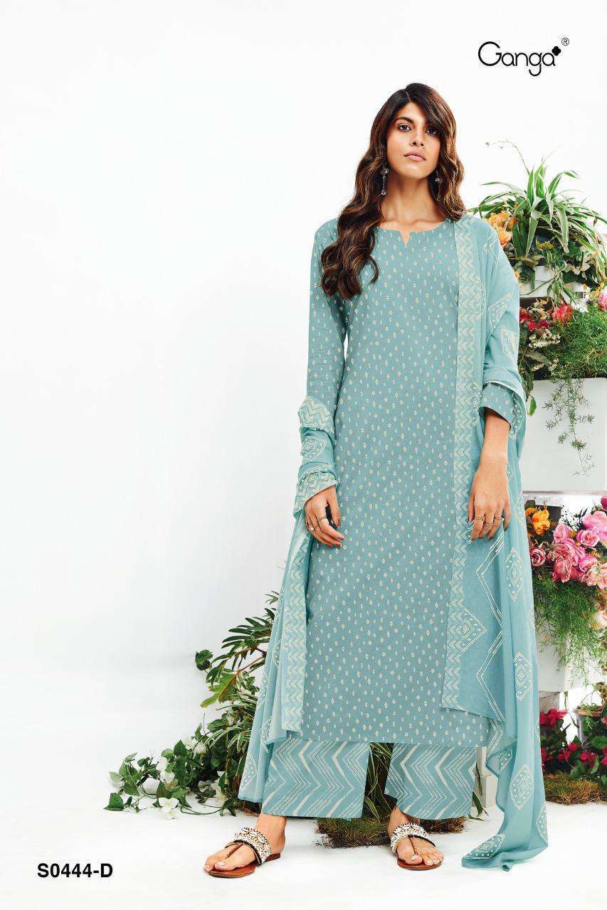 Ganga melody 444 printed cotton dress material at wholesale Rate 