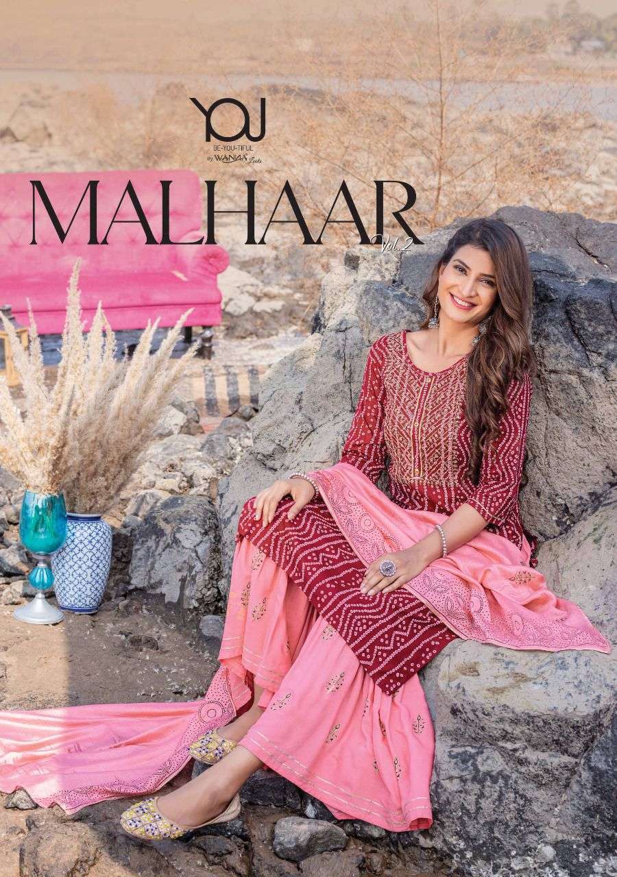 Malhaar rayon kurti with shara collection 
