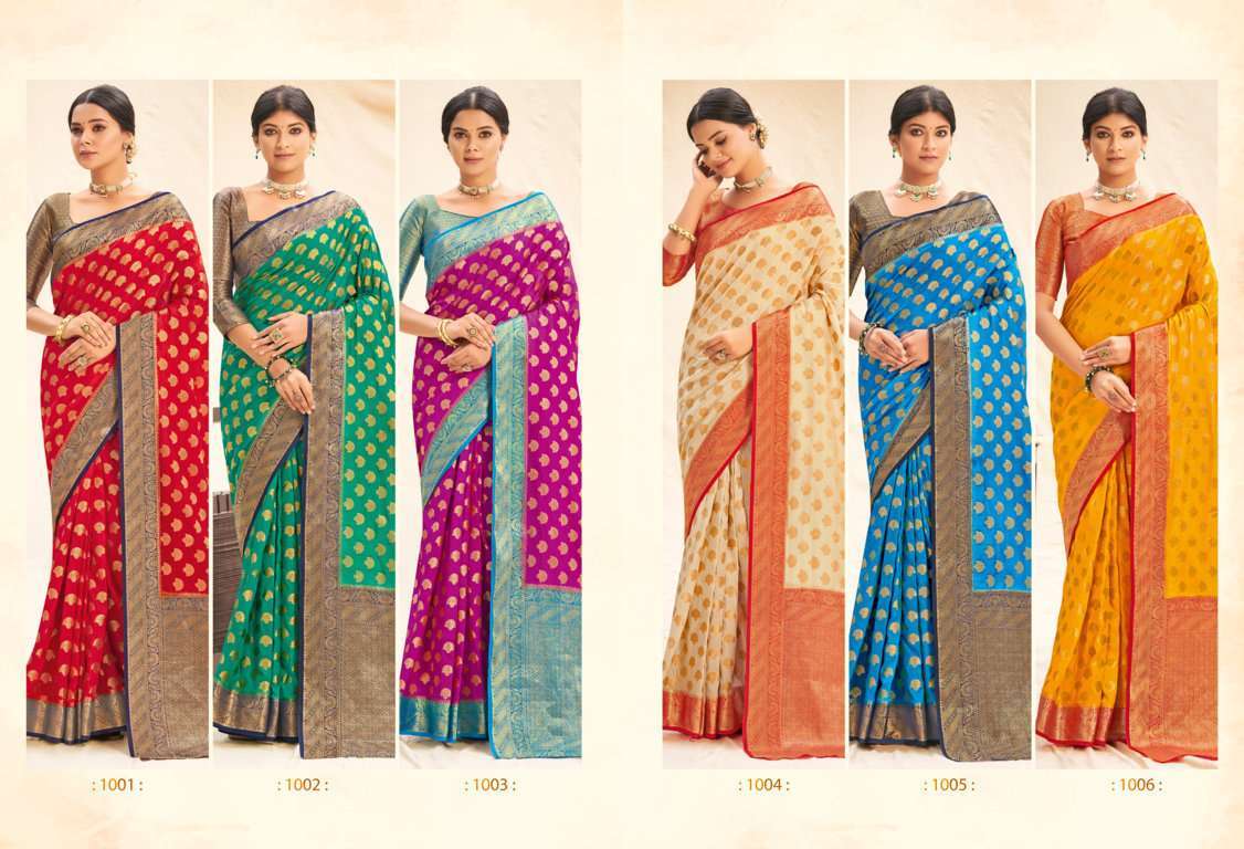 Sangam print sangneri silk with weaving zari saree collection