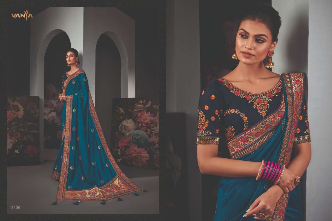 Vaniya 3200 series Satin georgette party wear saree collection