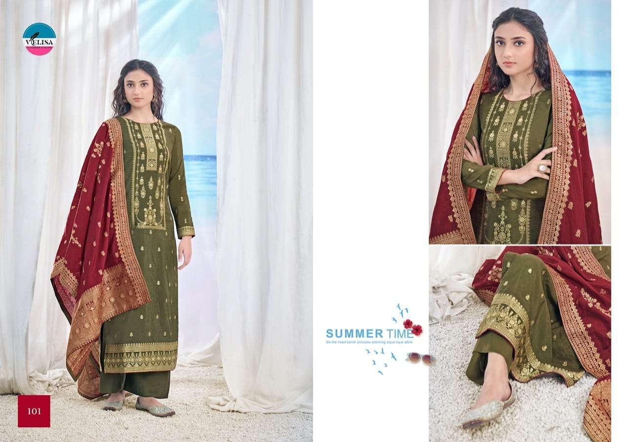 Velisa Ohir Pure Viscose Jacquard With Designer Suit Collection