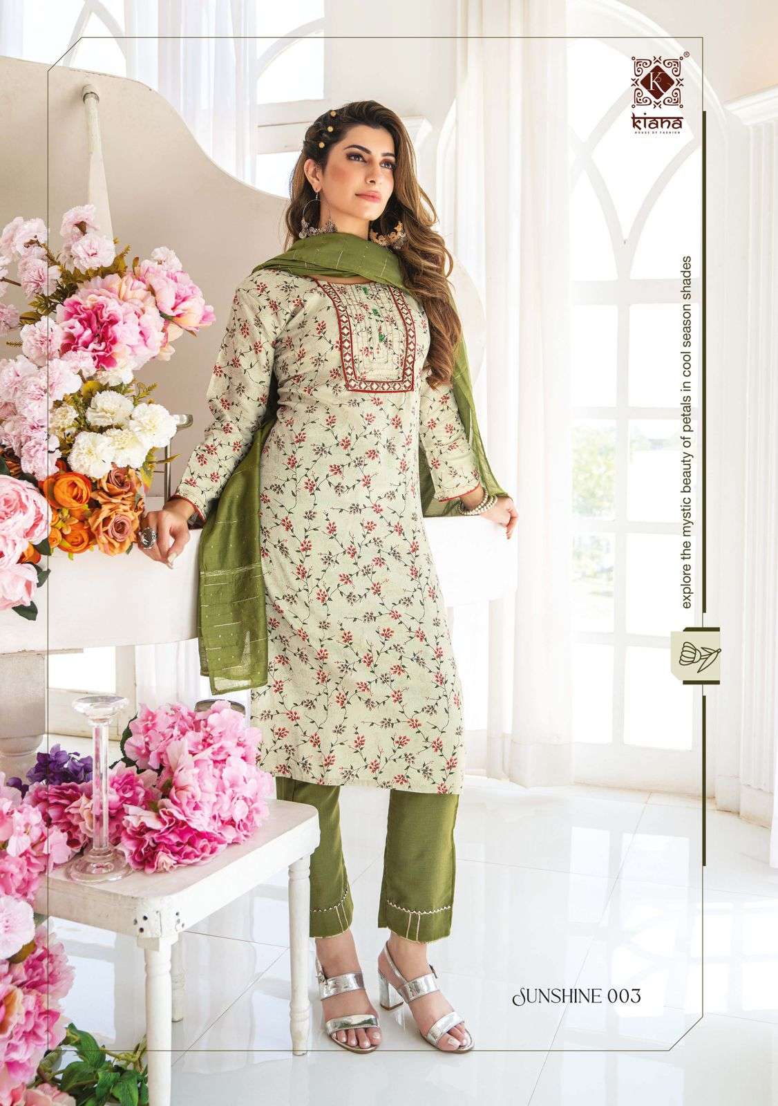 Kiana Fashion Sunshine Cotton With Fancy Readymade Salwar Kameez collection