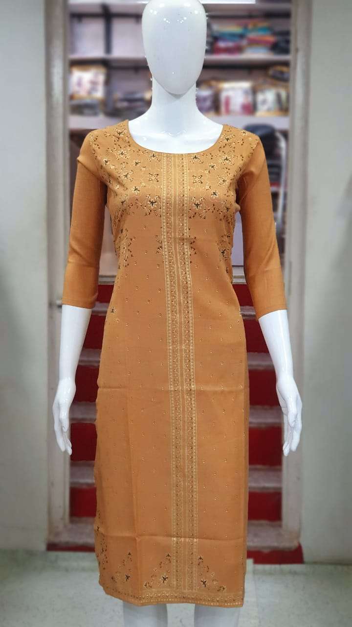 Shant Rayon with fancy print regular wear kurti collection