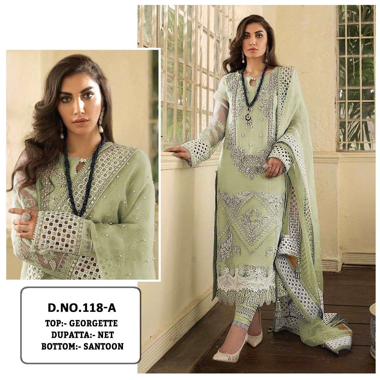GEORGETTE PAKISTANI SUITS WITH ELEGANT EMBROIDERY AT WHOLESALE RATES