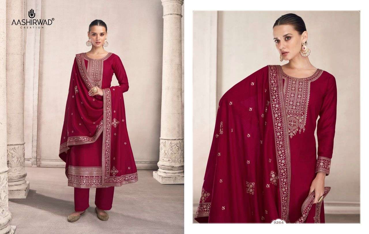 Aashirwad Creation Siya Silk With Heavy Embroidery Work Dress Material ...