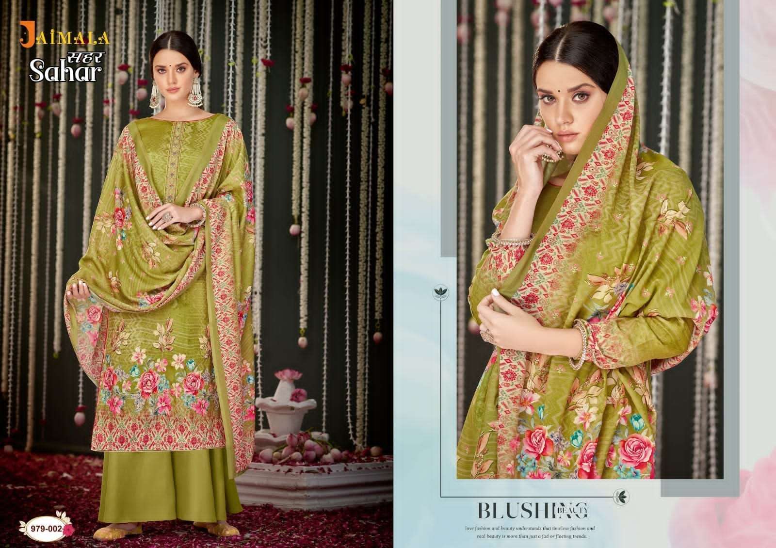 Alok Suits jaimala Sahar Jam Cotton With Embroidery work Dress Material ...