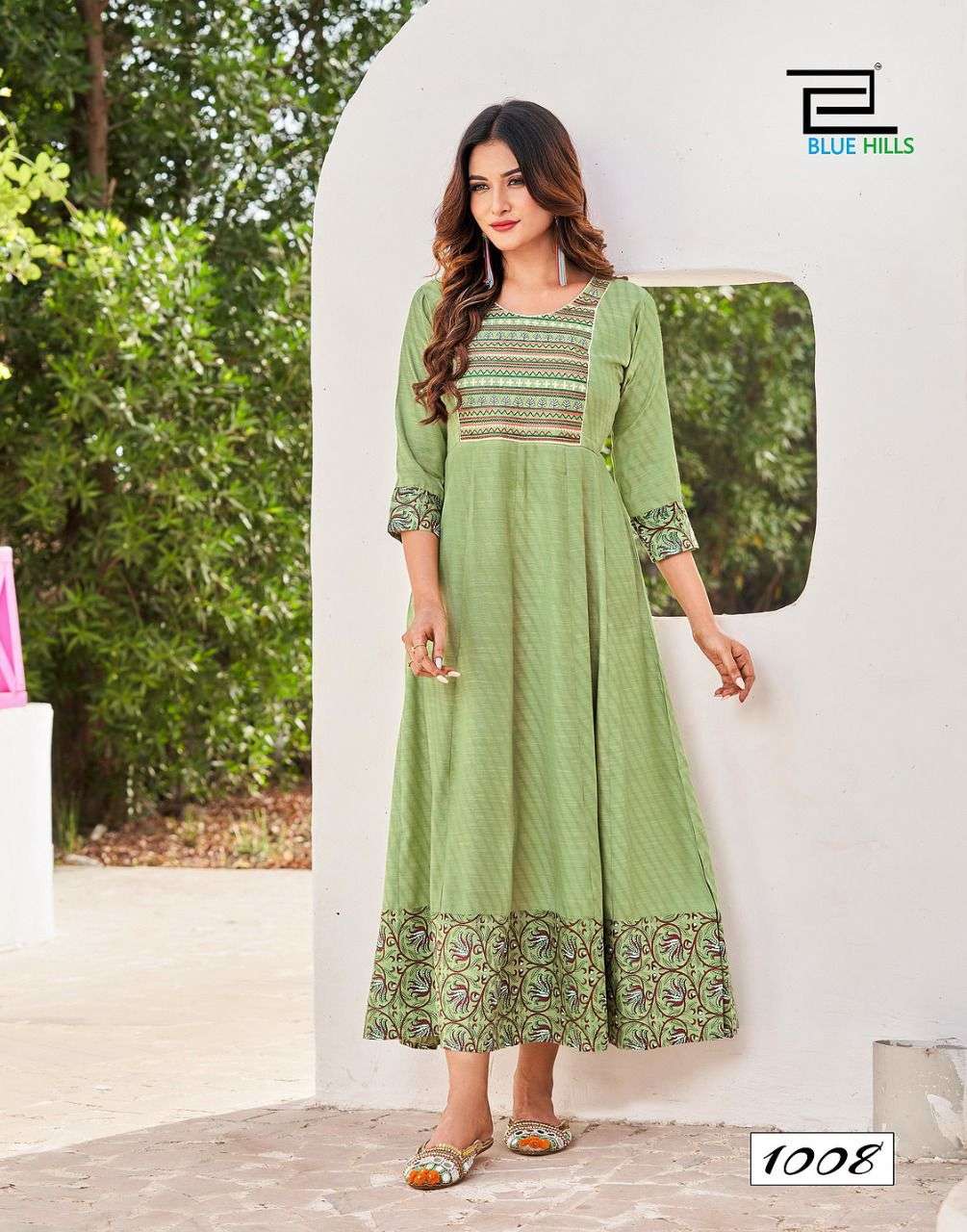 Blue Hills Bachelor Vol 1 Rayon With Fancy Long Gown Kurti collection