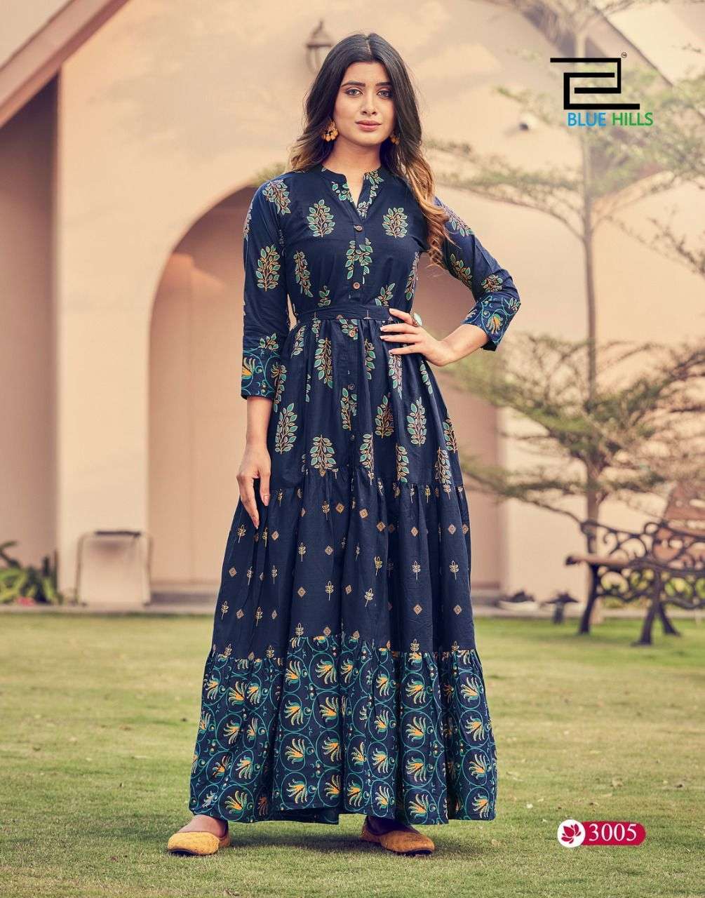 Blue Hills Florencia Vol 3 Cotton With printed Round kurti collection