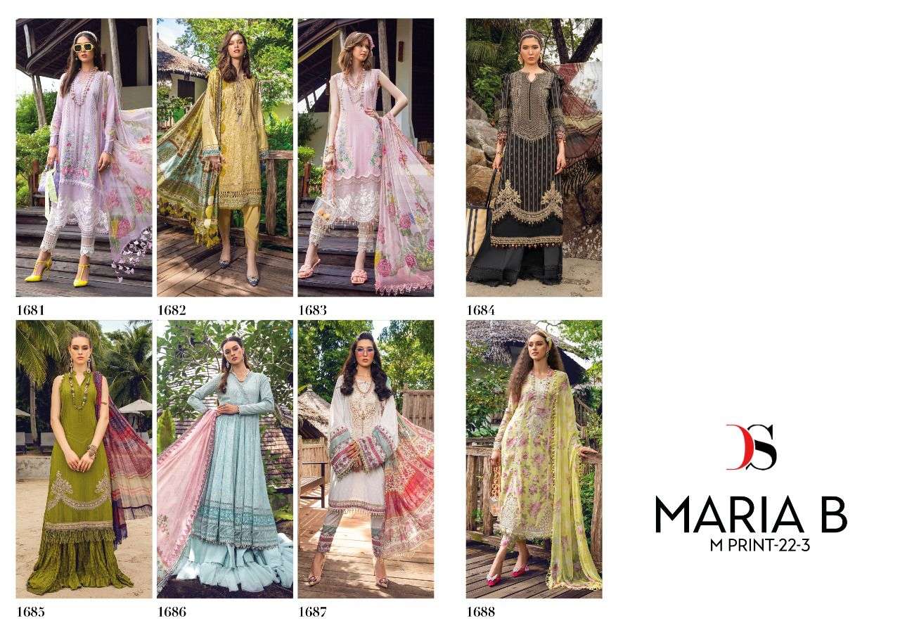 Deepsy Suits Maria B M Print Lawn 22 Vol 3 Cotton With Embroidery work ...