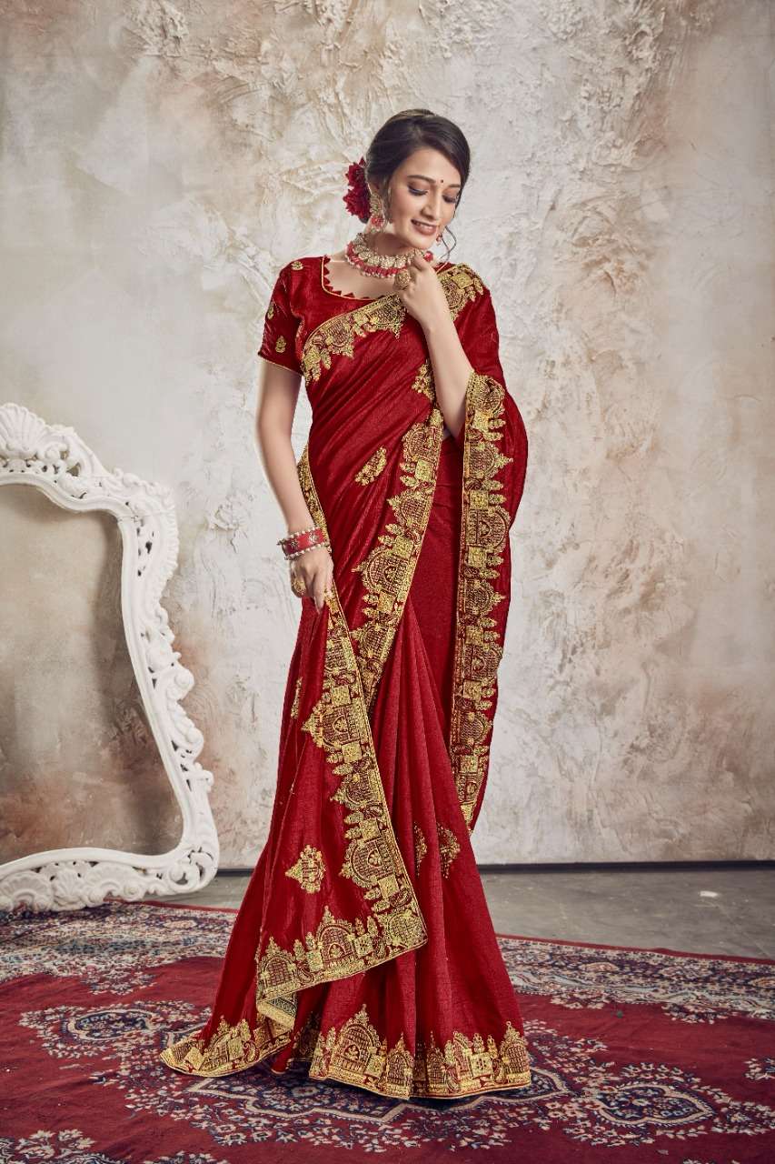 Jhoomar Zari Vichitra Silk with Fancy Work Saree collection At ...