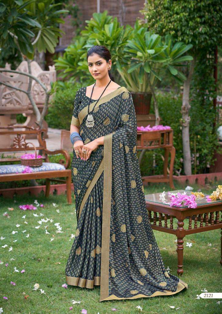 Lt Fabrics Kashvi Creation Aashvi Fancy Foil Print Saree collection at ...