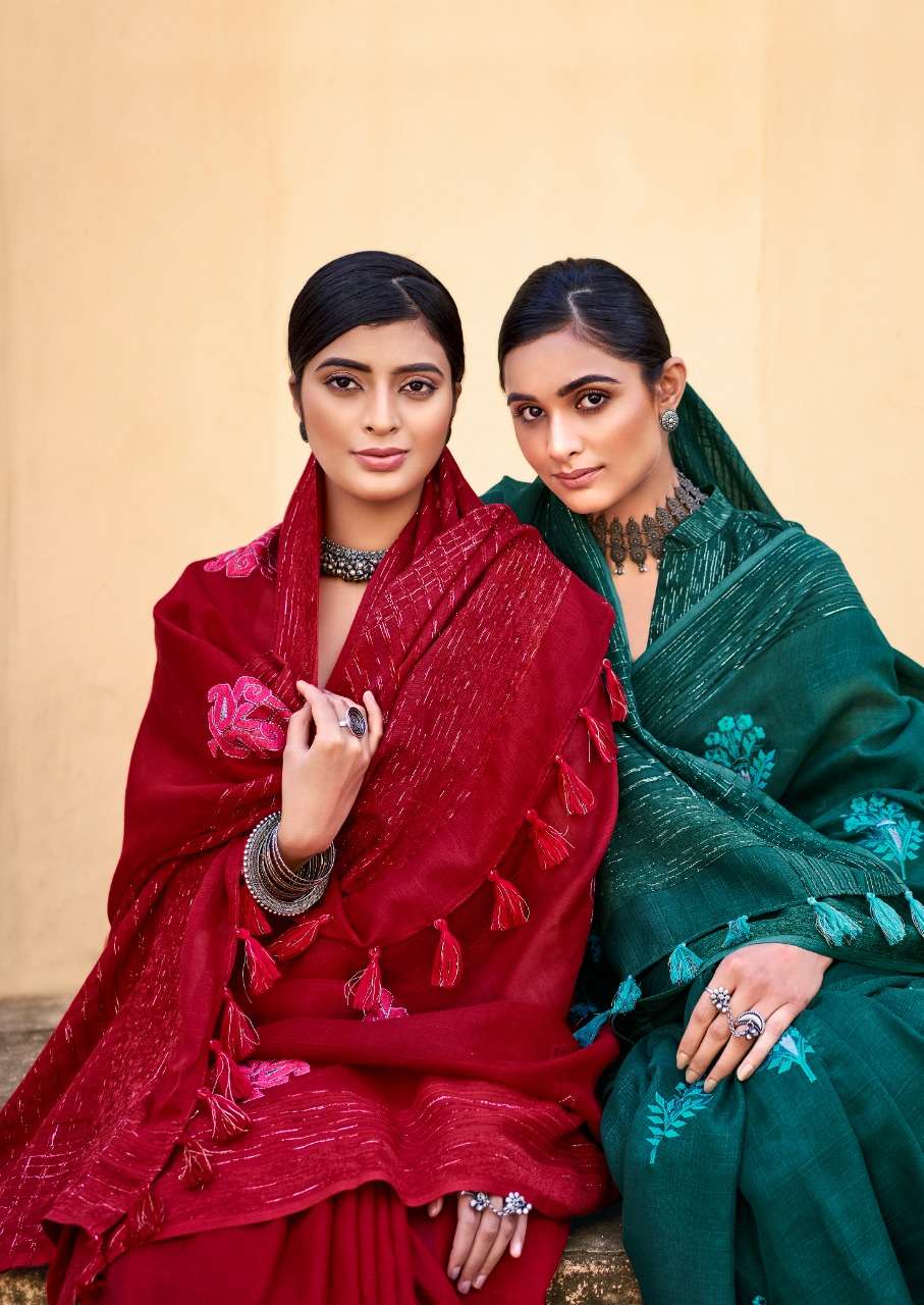 Sr Sarees Srinika handloom Linen Velvet Fancy Saree collection at ...