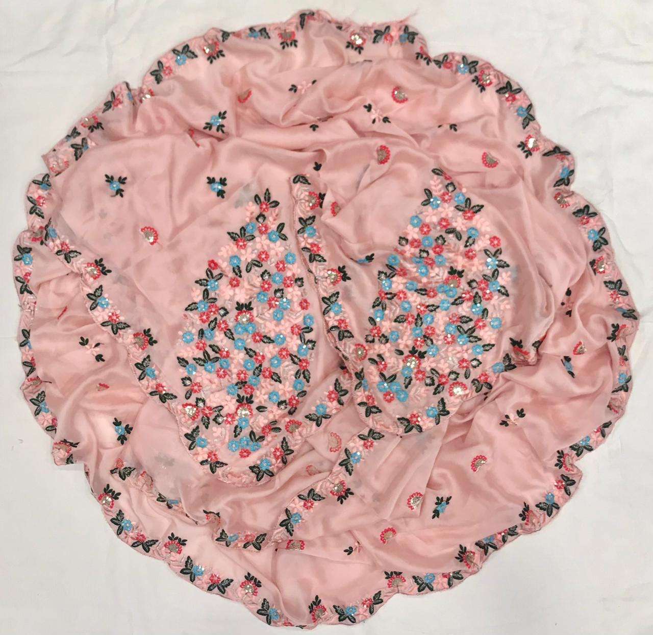 Peach Colour Rangoli Silk with Thread work fancy saree collection at ...