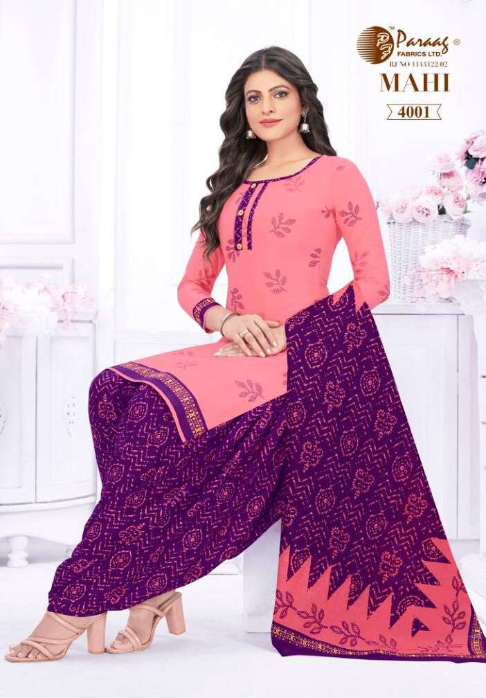Paraag Mahi Vol 4 Cotton with printed Readymade suits collection at ...