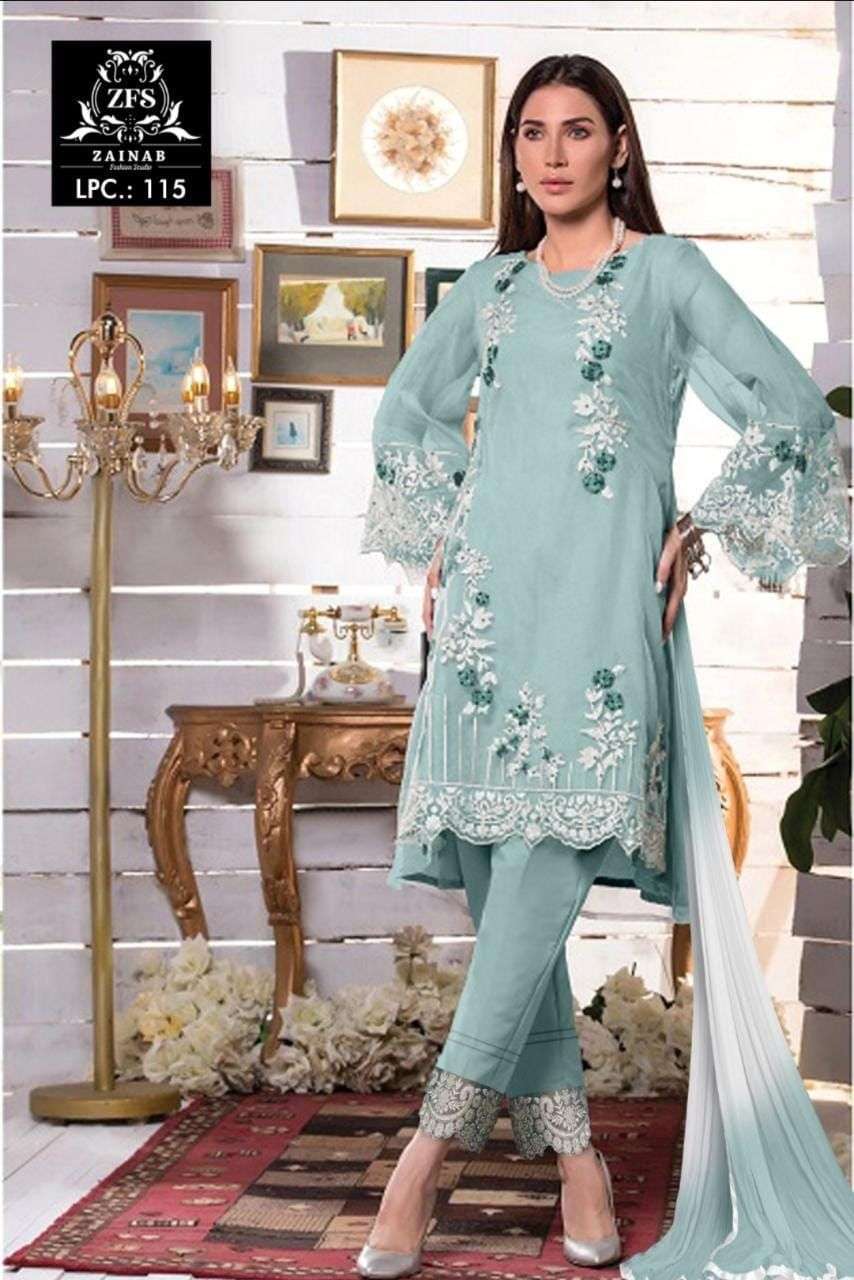 ZAINAB VOL 115 PURE GEORGETTE READYMADE SALWAR SUITS AT WHOLESALE PRICE