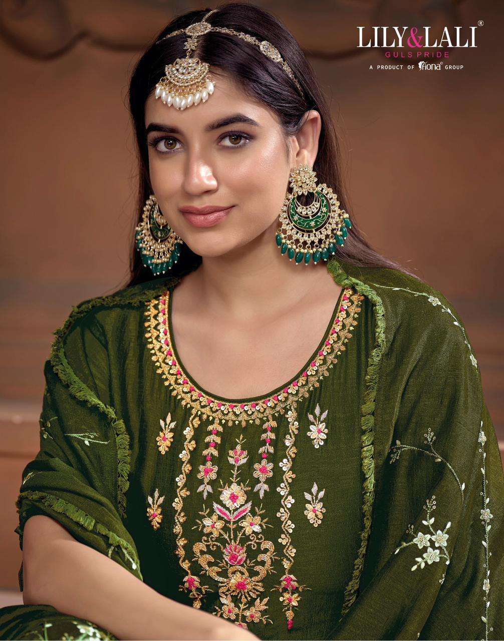 LILY & LALI MARIA 9 VOL 2 SUPER SILK EMBROIDERY STITCHED SUITS AT ...