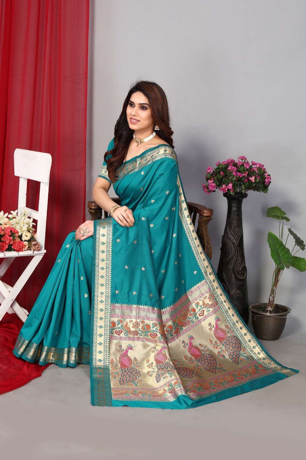 Silk with Traditional Paithani Design saree collection