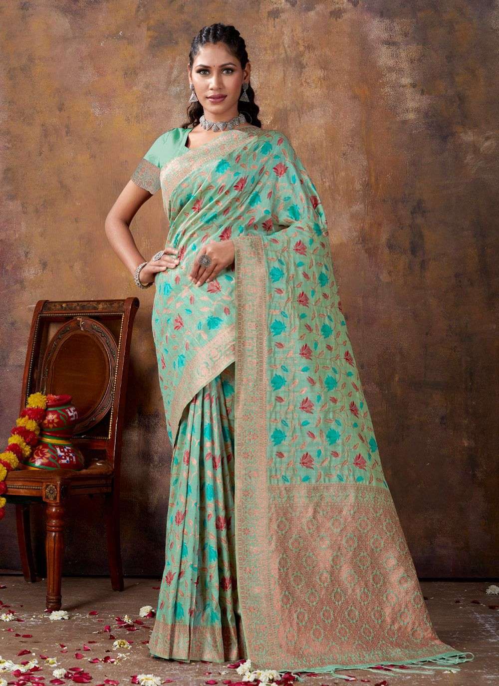 AMANAT Banarasi silk with weaving design saree collection