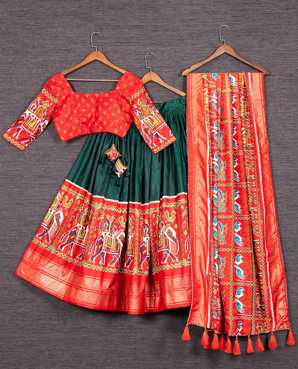 Traditional Patola Printed silk with traditional Look Lehenga choli ...