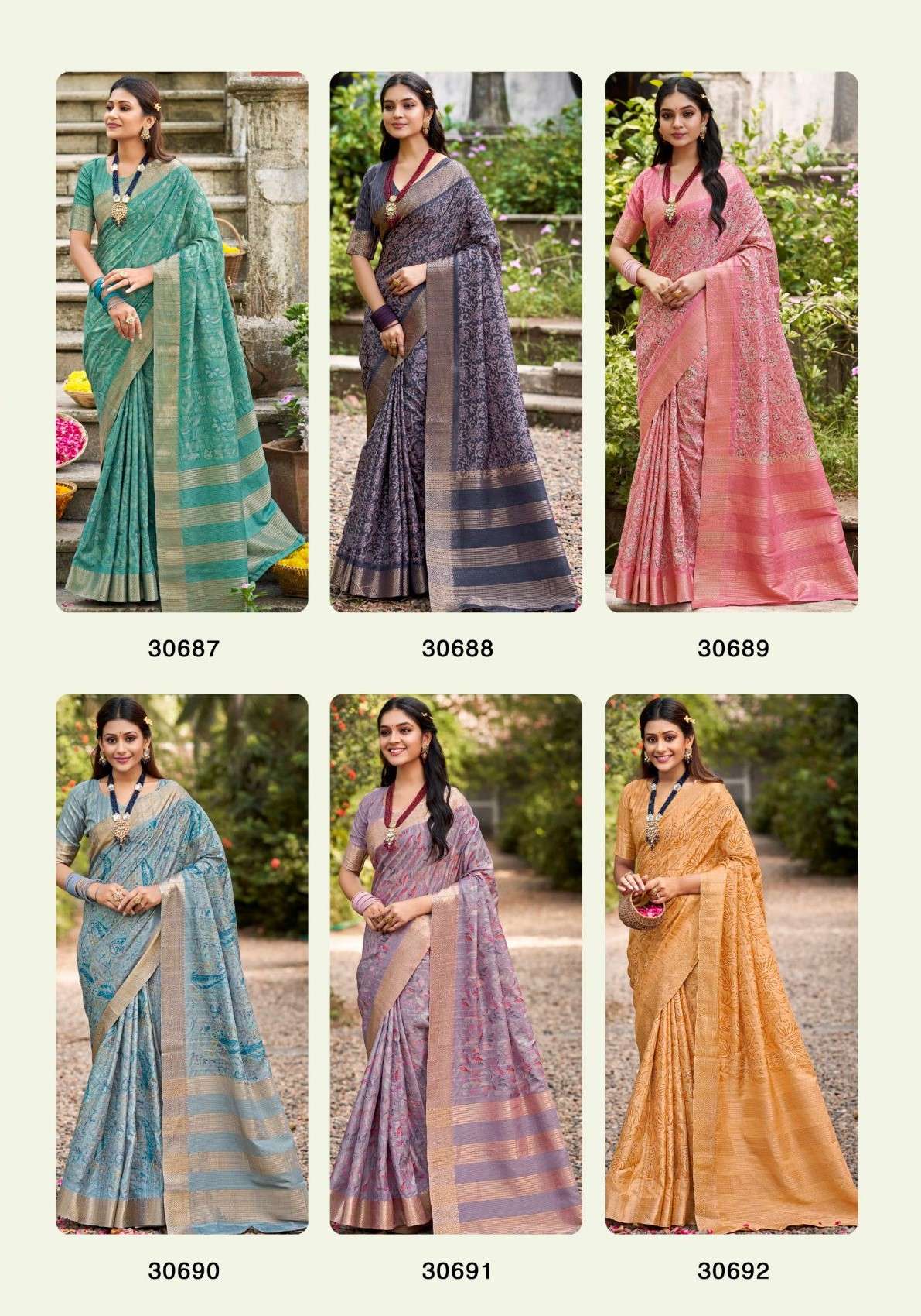 Subhash Rosey Silk with Printed Weaving border saree collection