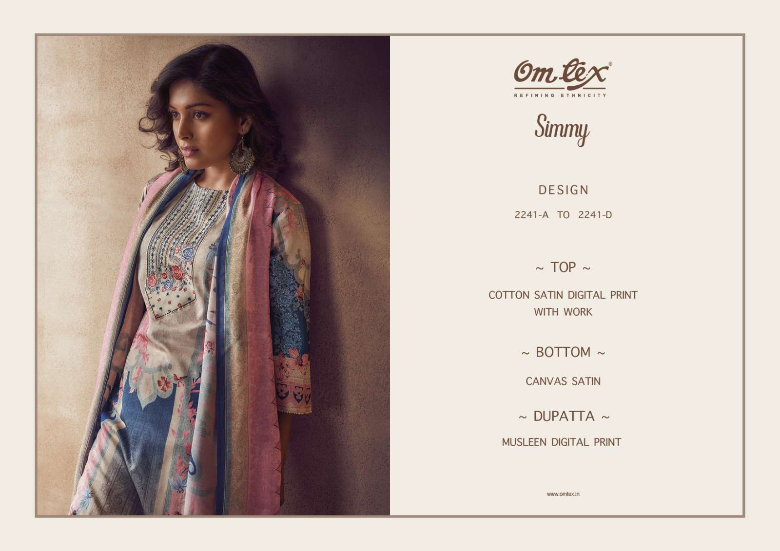 Omtex Simmy Cotton Satin With digital Printed fancy dress material ...