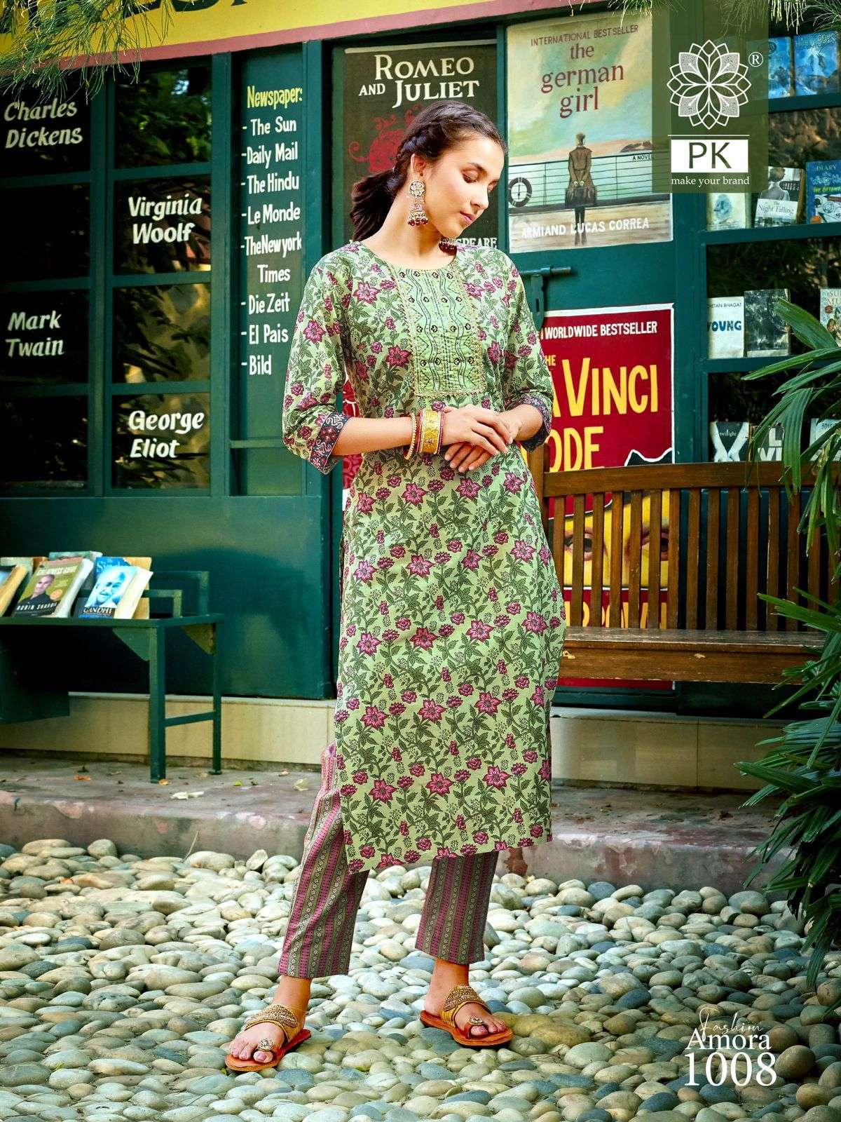 PK Fashion Amora Vol 1 Cotton with Hand embroidery work Readymade kurti ...