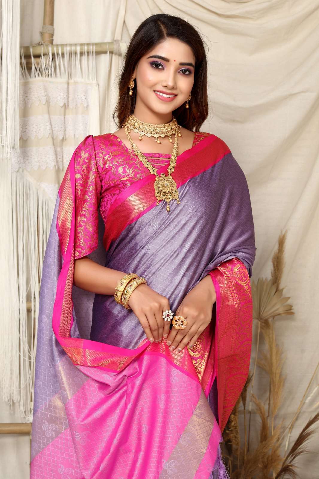 Rubin Banarasi silk with fancy look saree colleciton