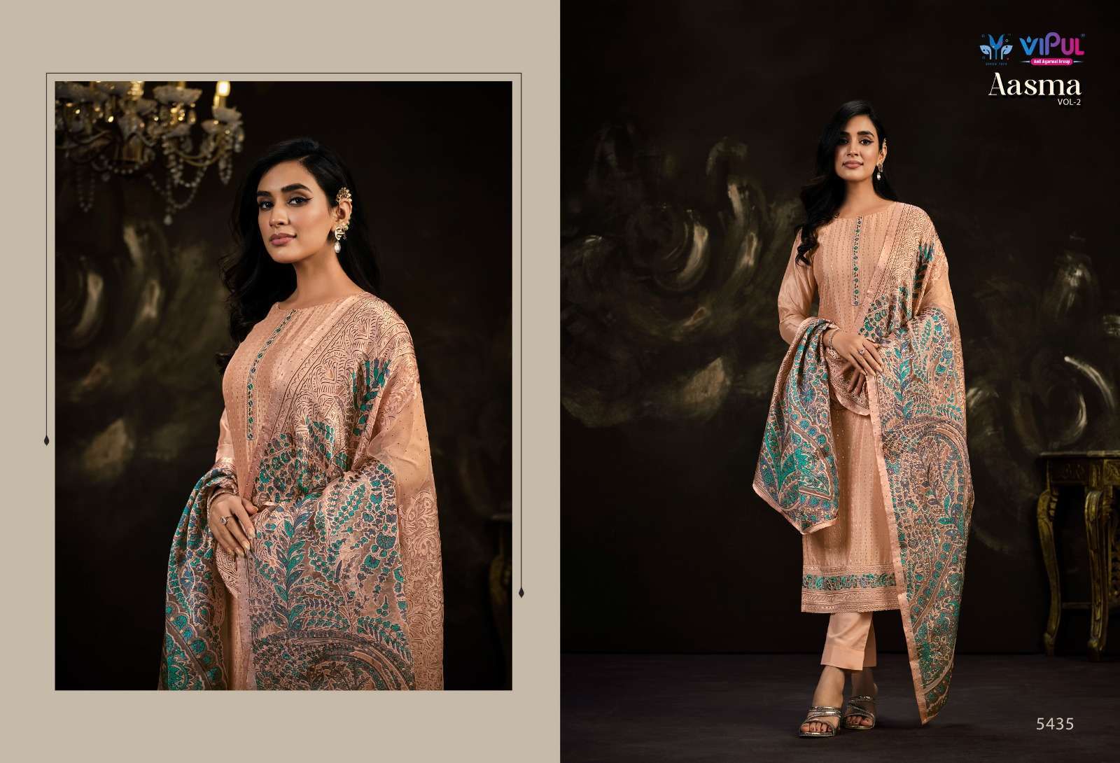 Vipul fashion aasma vol 2 Chinon with Fancy Printed Salwar Kameez ...