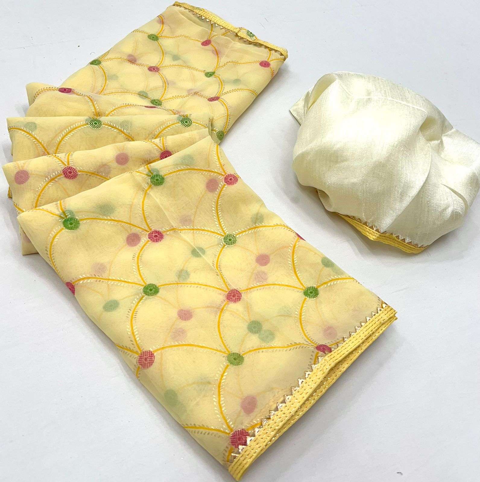 SWAROPA Chiffon with foil Printed fancy saree collection at best rate