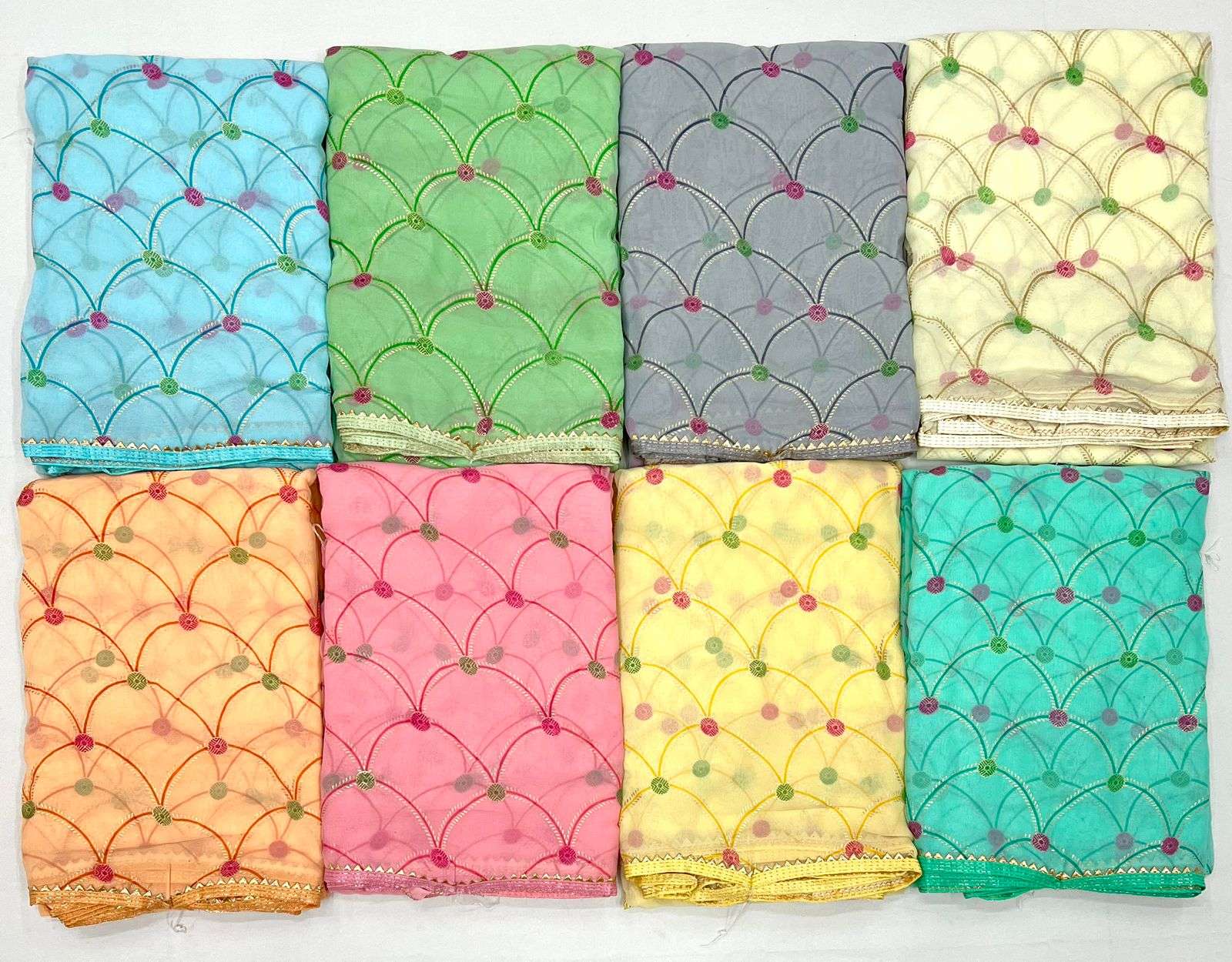 SWAROPA Chiffon with foil Printed fancy saree collection at best rate