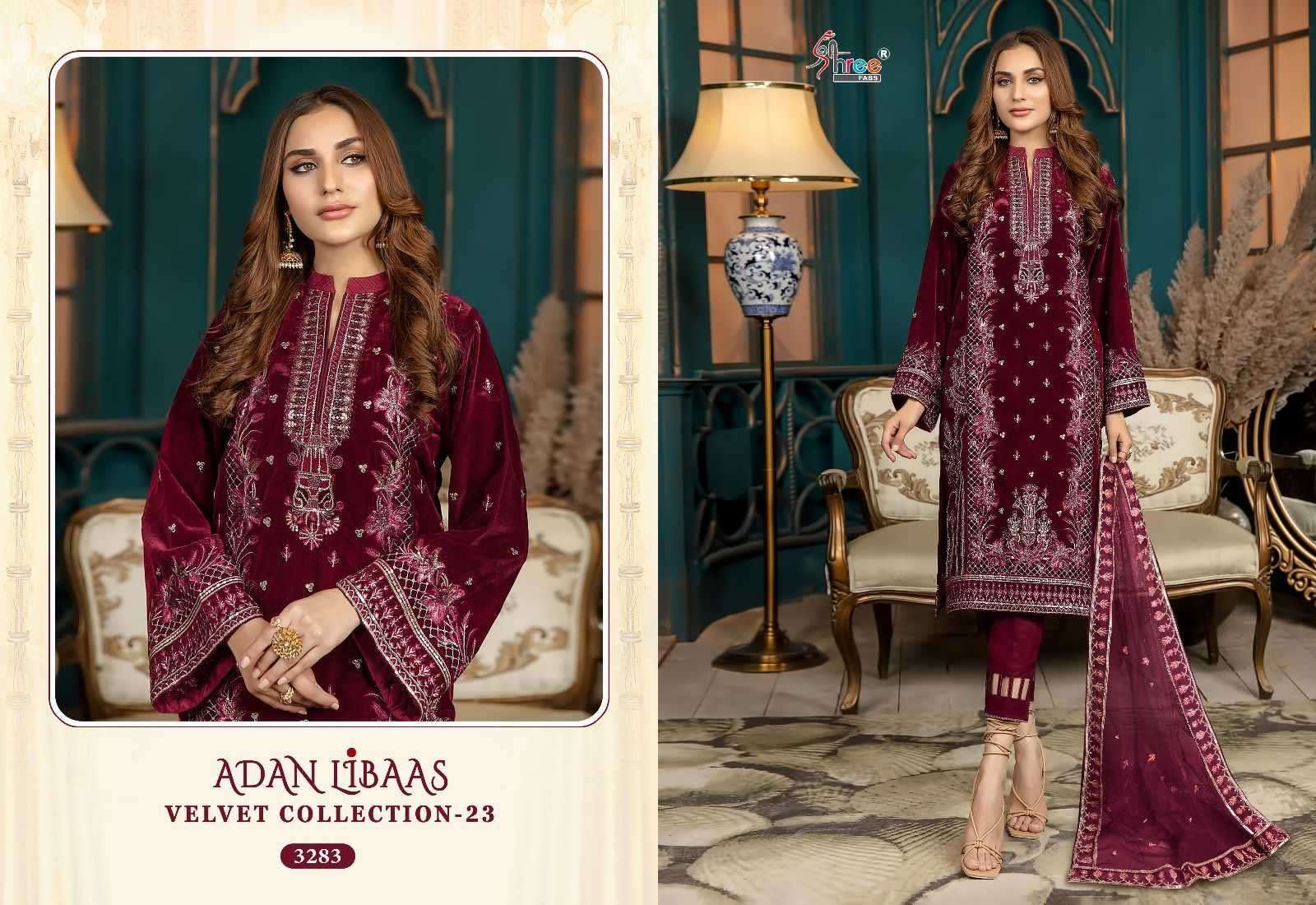 Shree fabs Adan Libaas Velvet Collection 23 Winter Festival special ...