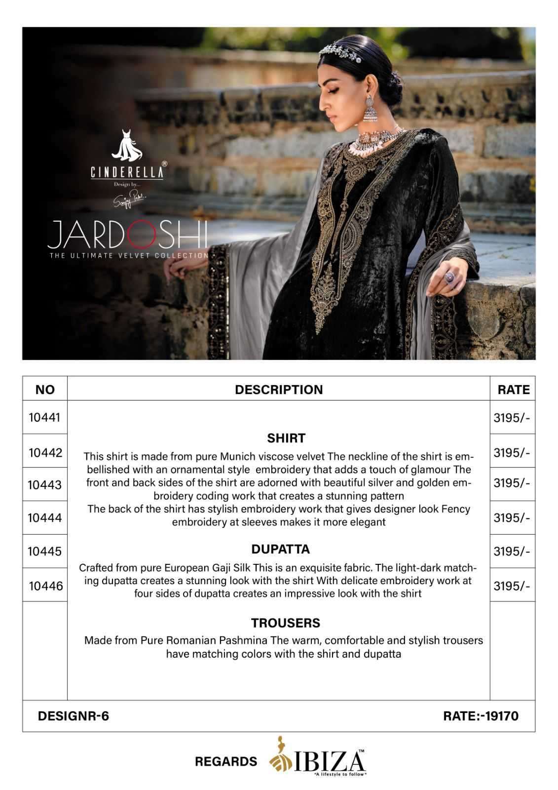 cinderella present jardoshi Viscose Velvet with Fancy Embroidery work ...