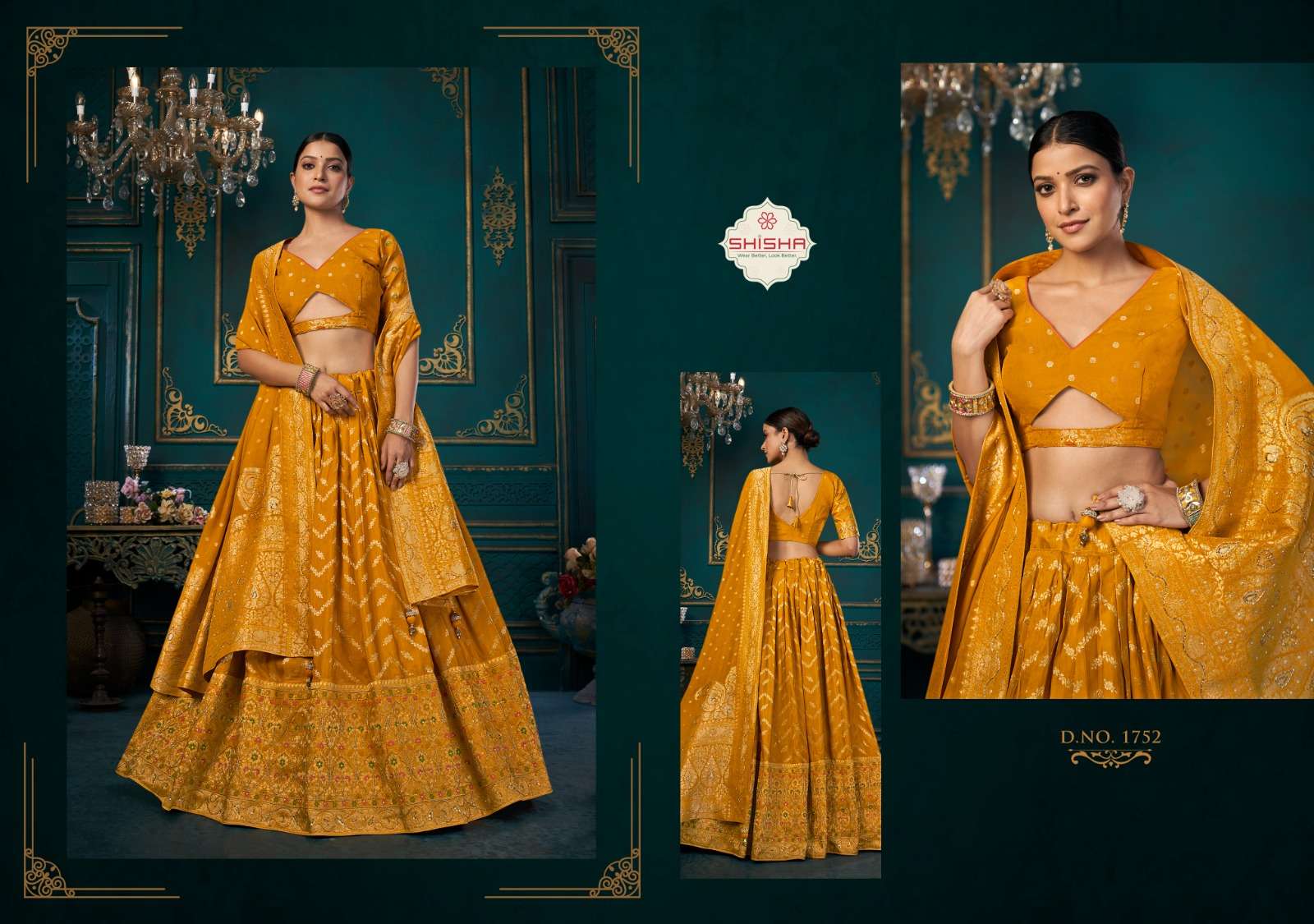 KESHAV SHISHA VOL 3 DOLA SILK WITH WEAVING DESIGNER KHATLI WORK LEHENGA ...