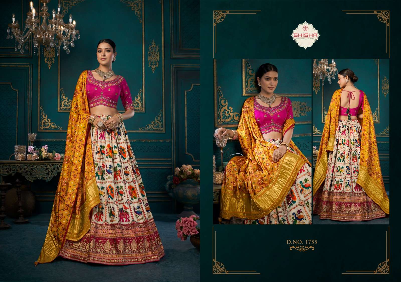 KESHAV SHISHA VOL 3 DOLA SILK WITH WEAVING DESIGNER KHATLI WORK LEHENGA ...