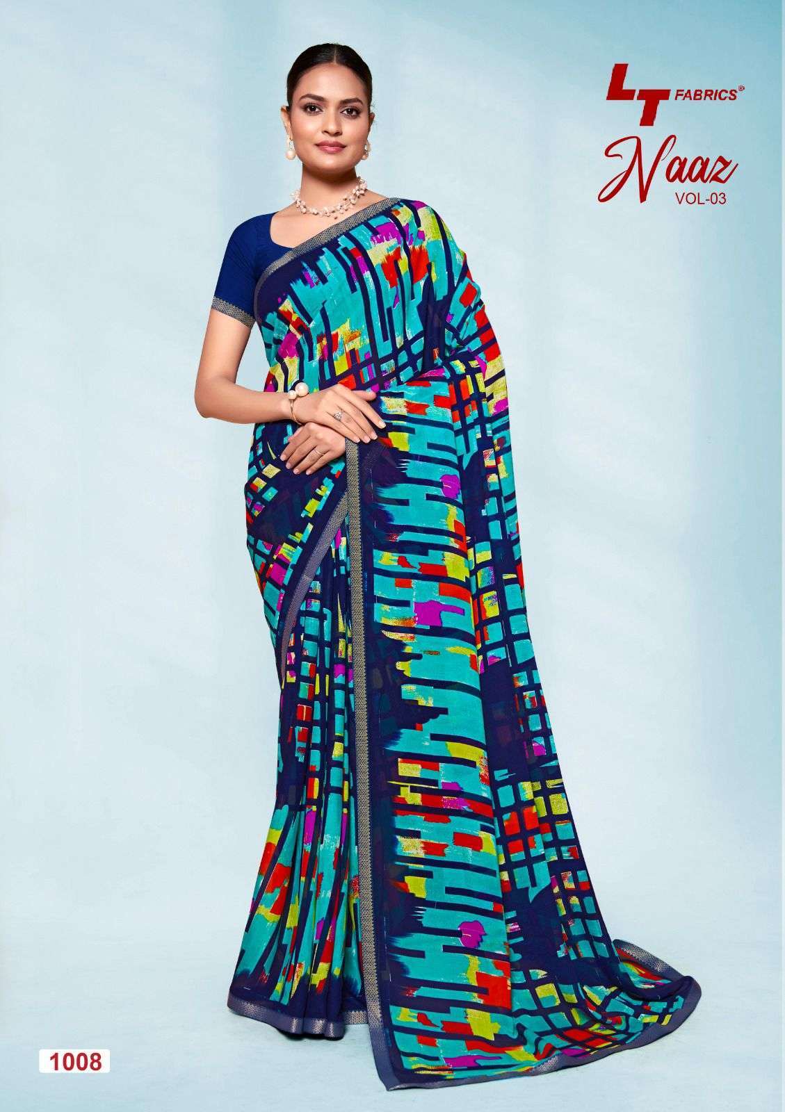 LT FABRICS KASVI NAAZ VOL 3 CHIFFON WITH FANCY DAILY WEAR SAREE ...