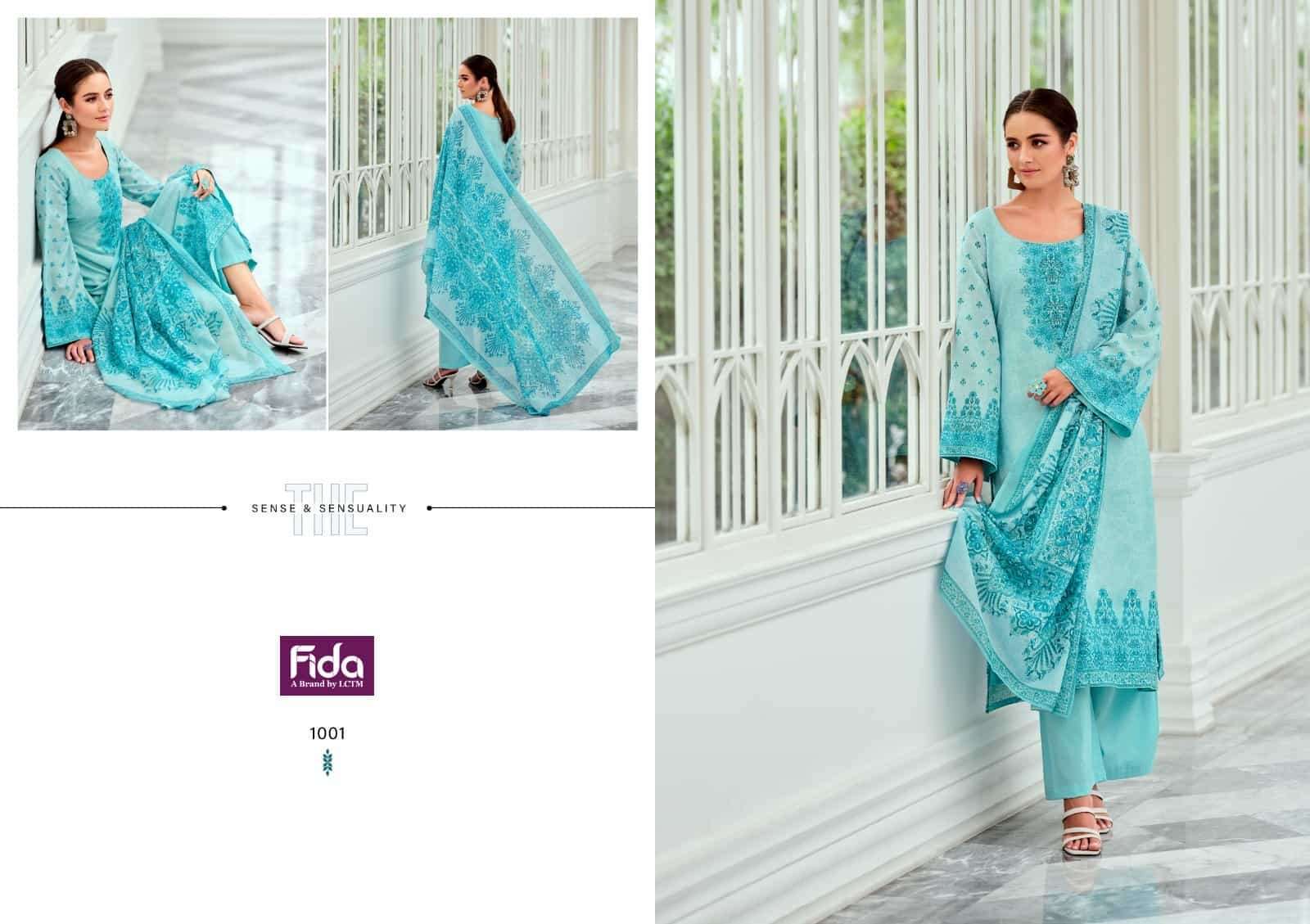 fida fashion posheeda cotton with karachi work dress material ...