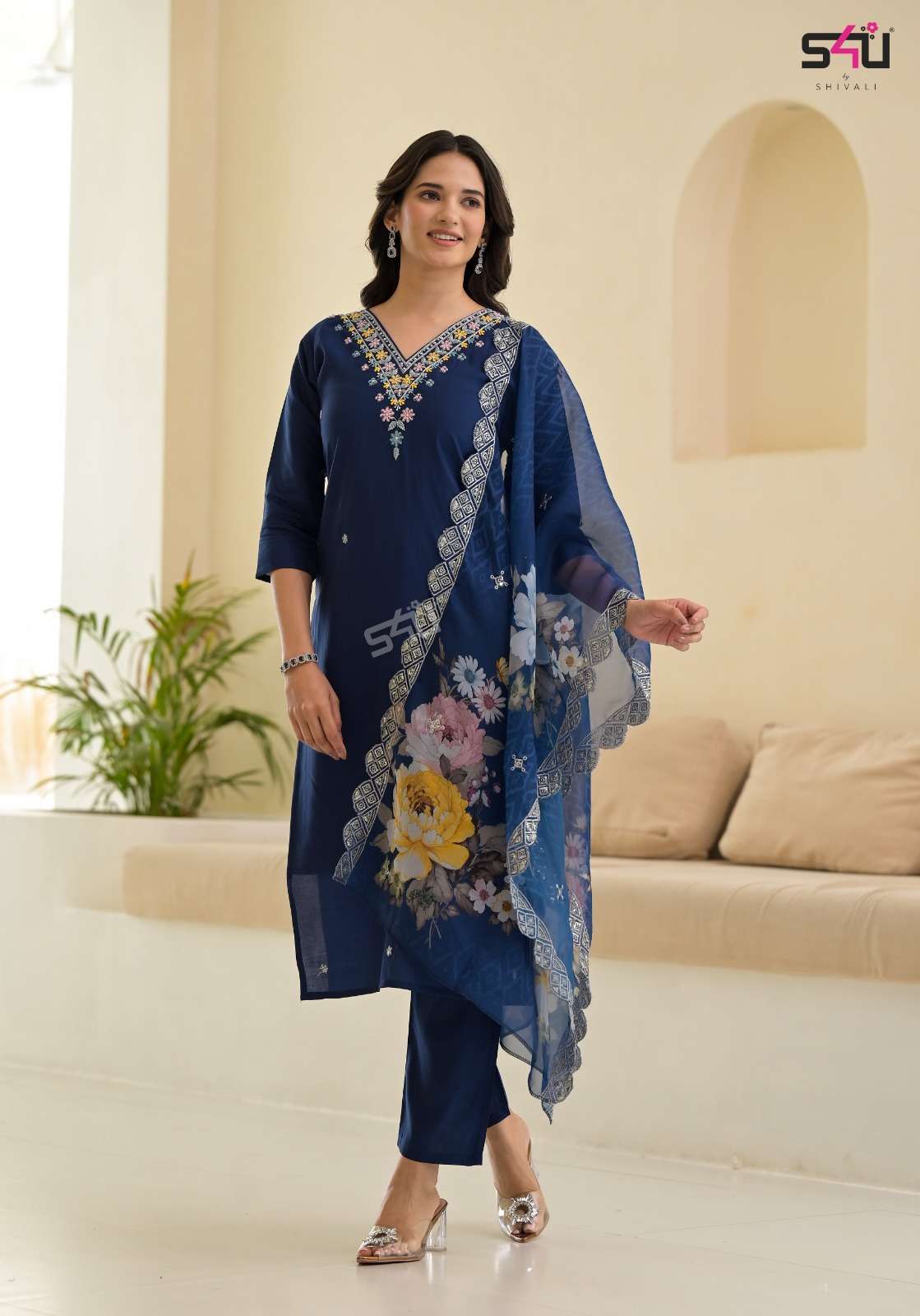 s4u shivali noor fancy fabric with festival special designer readymade ...