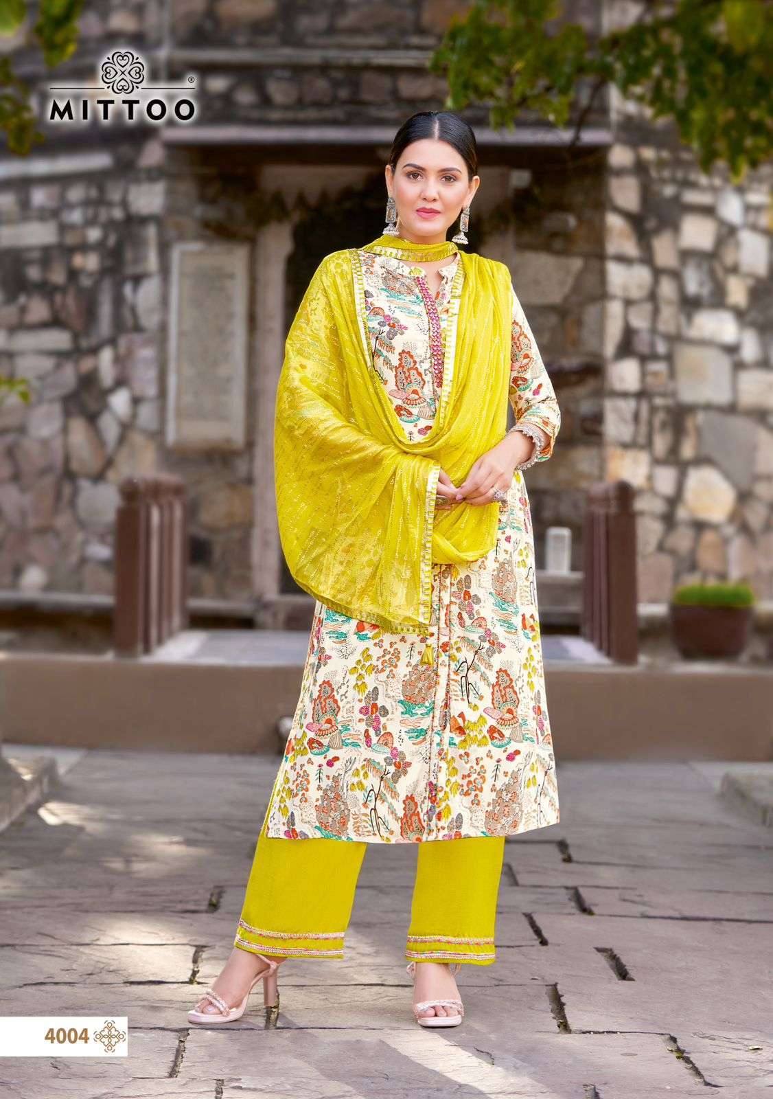 MITTOO FASHION KESHA RAYON WITH FNACY FETIVAL SPECIAL READYMADE SUITS ...