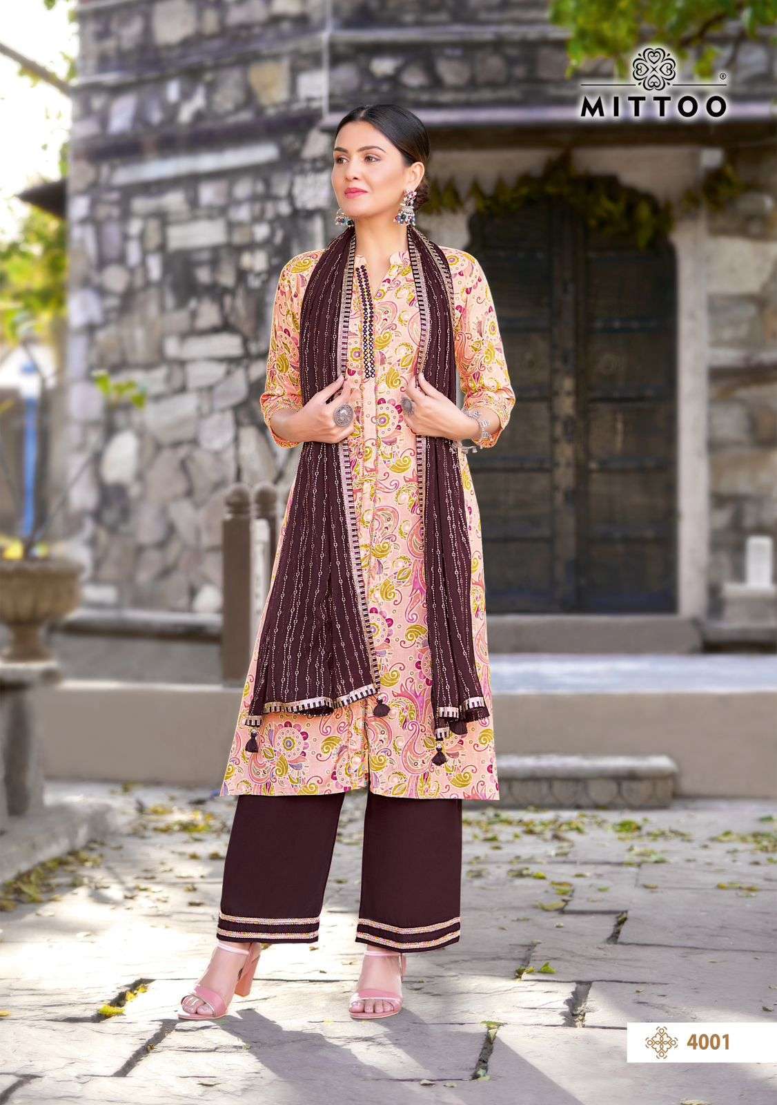 MITTOO FASHION KESHA RAYON WITH FNACY FETIVAL SPECIAL READYMADE SUITS ...