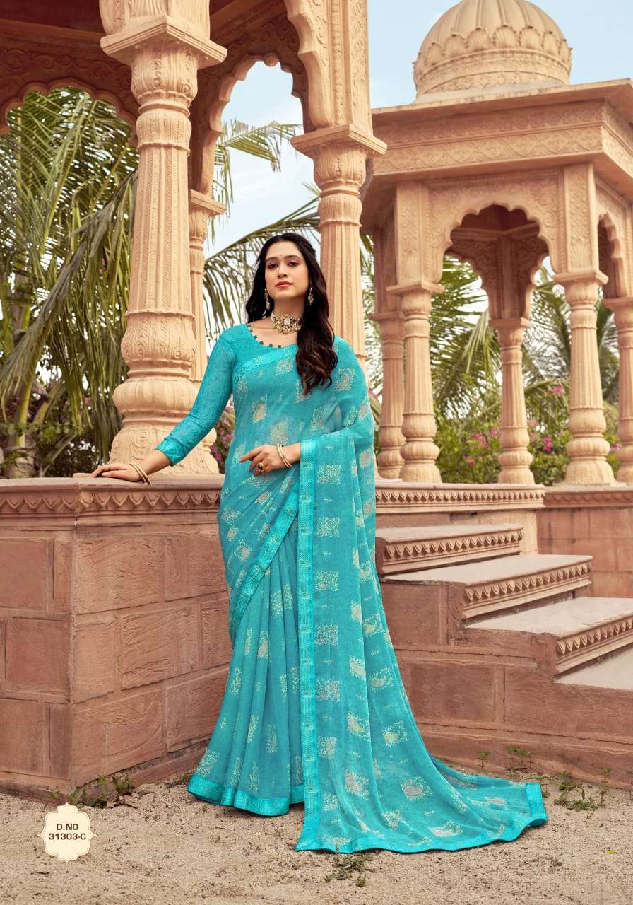 RUCHI SIMAYA VOL 23 CHIFFON WITH FANCY REGULAR WEAR SAREE WHOLESALER