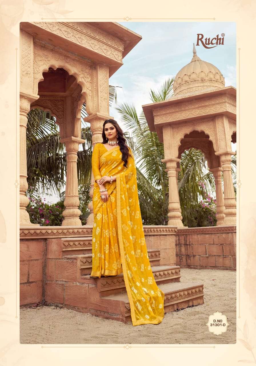 RUCHI SIMAYA VOL 23 CHIFFON WITH FANCY REGULAR WEAR SAREE WHOLESALER