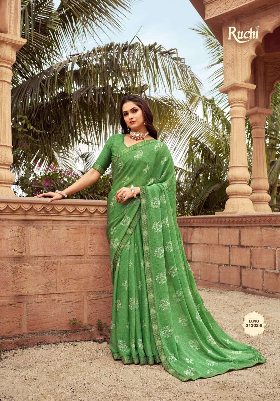 RUCHI SIMAYA VOL 23 CHIFFON WITH FANCY REGULAR WEAR SAREE WHOLESALER
